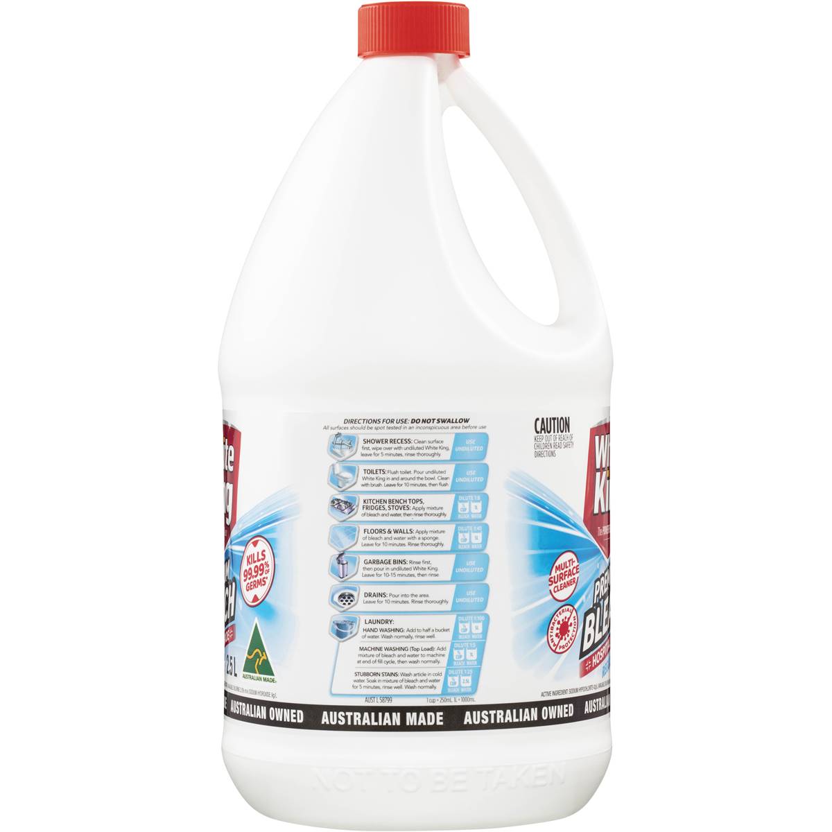 White King Premium Bleach Regular 2.5L