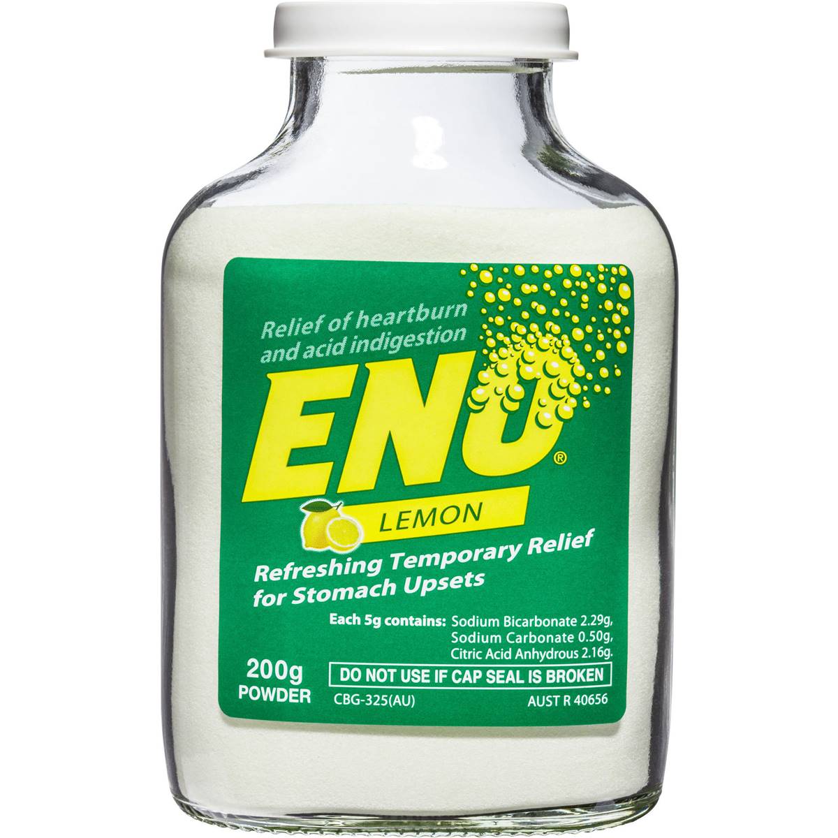 Eno Fruit, Salt Lemon Heartburn & Acid Indigestion Relief Powder 200g