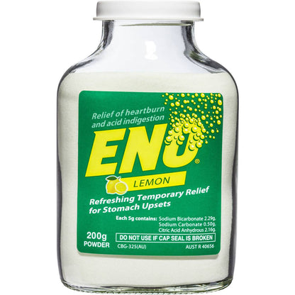 Eno Fruit, Salt Lemon Heartburn & Acid Indigestion Relief Powder 200g