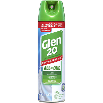 Glen 20 All-In-One Crisp Linen Disinfectant Spray 175g