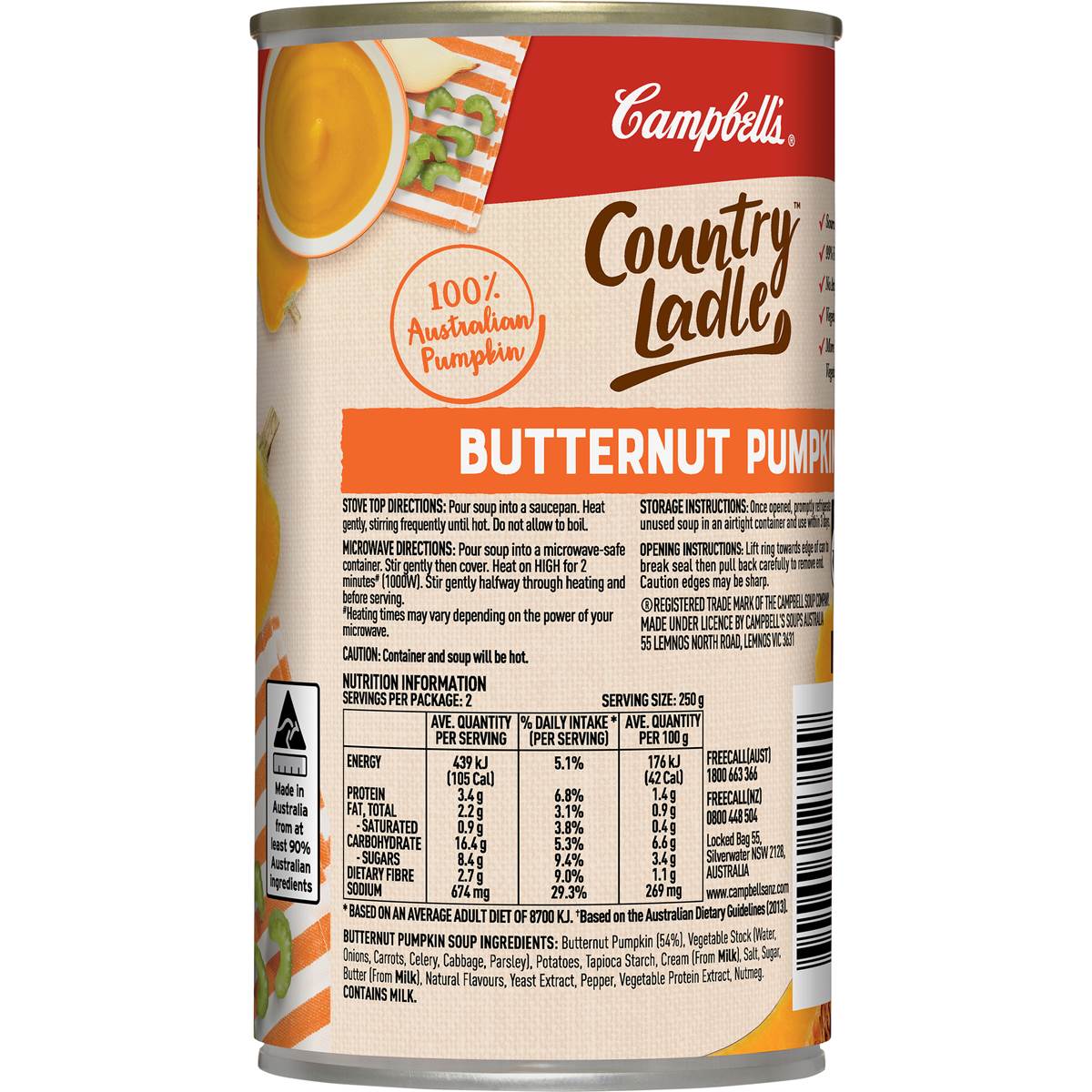 Campbell's Country Ladle Soup Butternut Pumpkin 505g