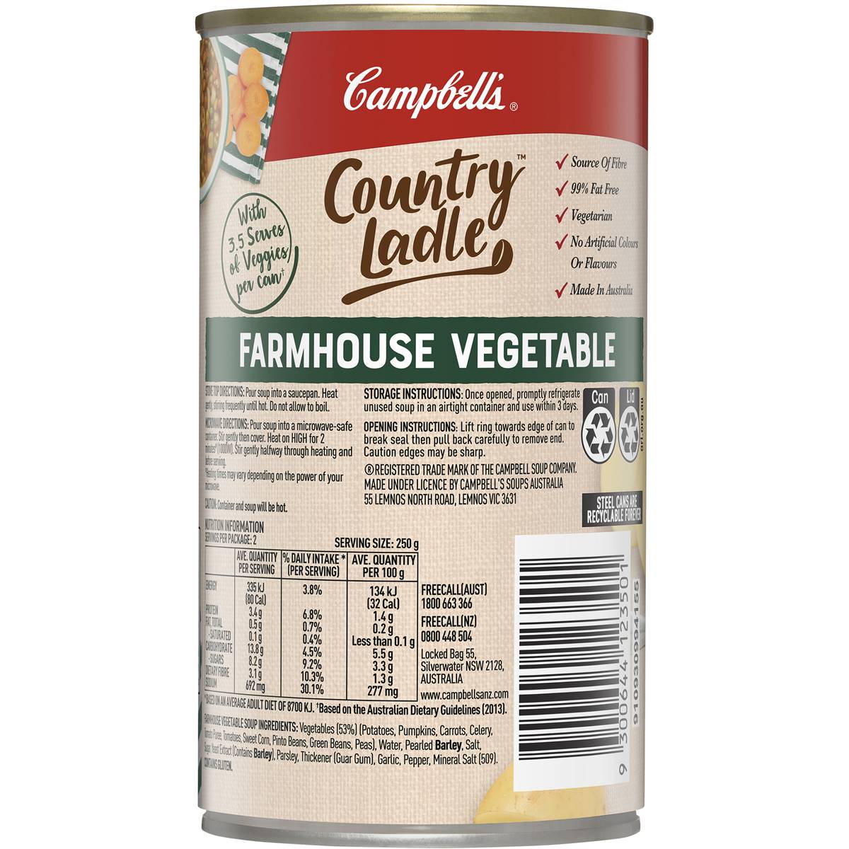 Campbell's Country Ladle Soup Farmhouse Vegetable 495g