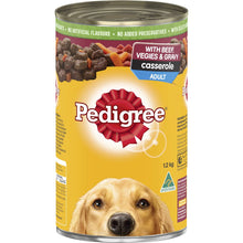 Pedigree Adult Wet Dog Food with Beef, Vegies & Gravy Casserole Can 1.2kg