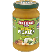 Three Threes Spreadable Sweet Mustard Pickles 390g