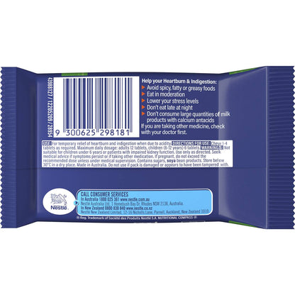 Quick-Eze Heartburn & Indigestion Relief Chewy Peppermint 24 Pack