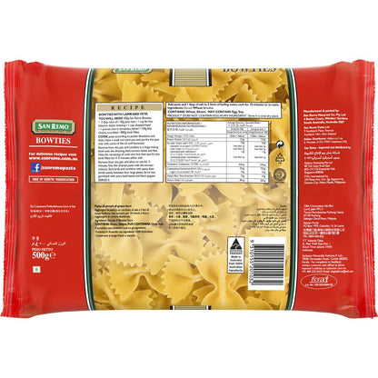San Remo Bows Ties Pasta No 23 500g