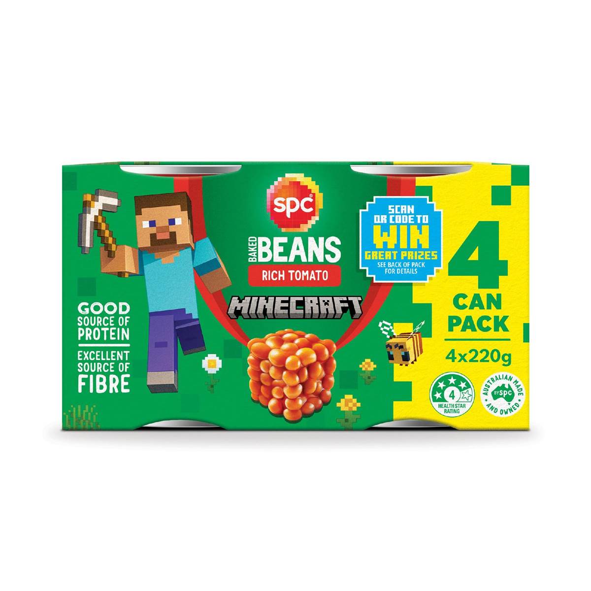 SPC Baked Beans Rich Tomato 220g x 4 Pack