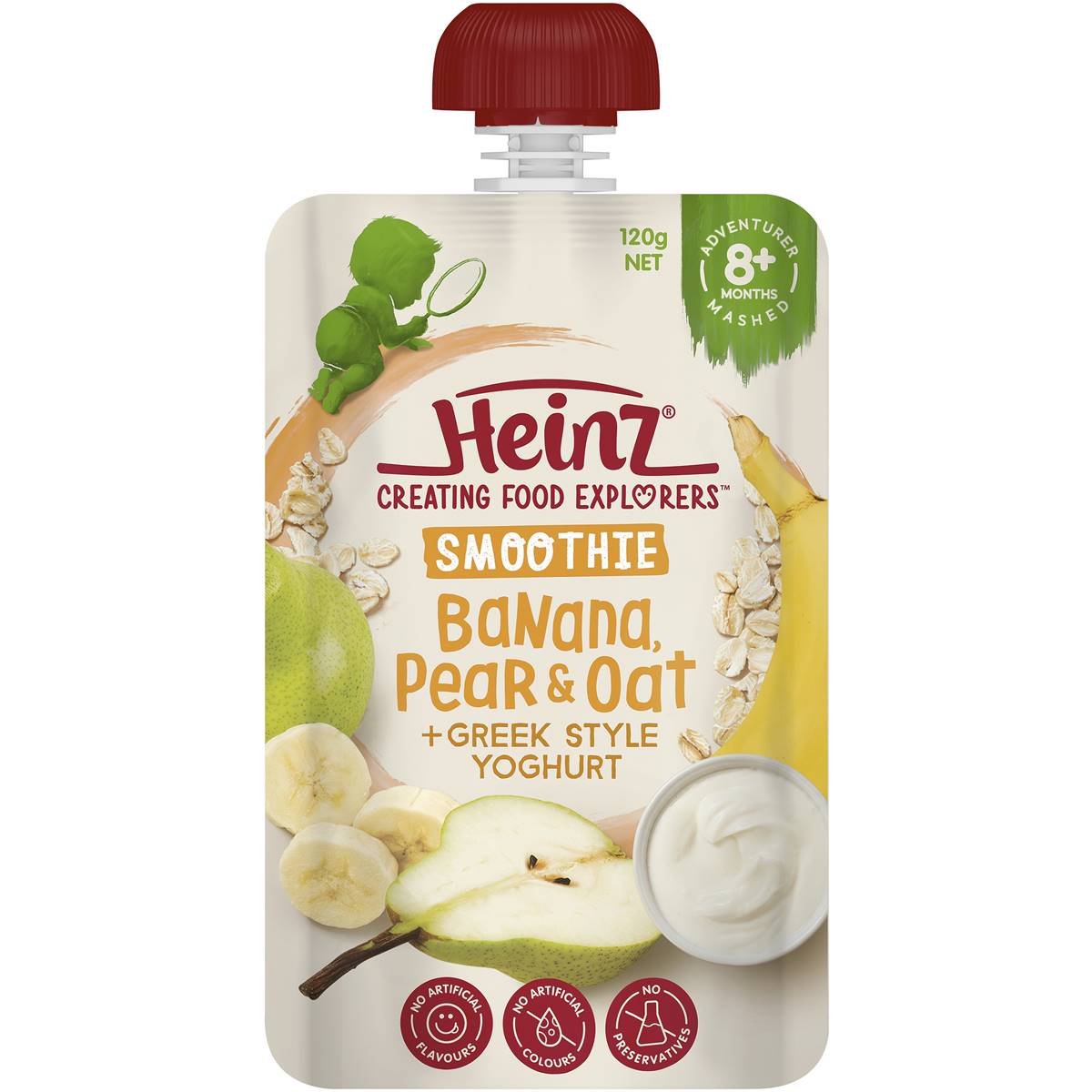 Heinz Smoothie Banana, Pear, Oat, Greek Yoghurt Baby Food 8+ m 120g