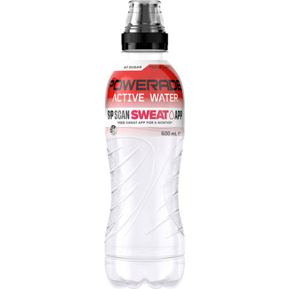 Powerade Active Water Apple & Peach Sports Drink Sipper Cap 600ml