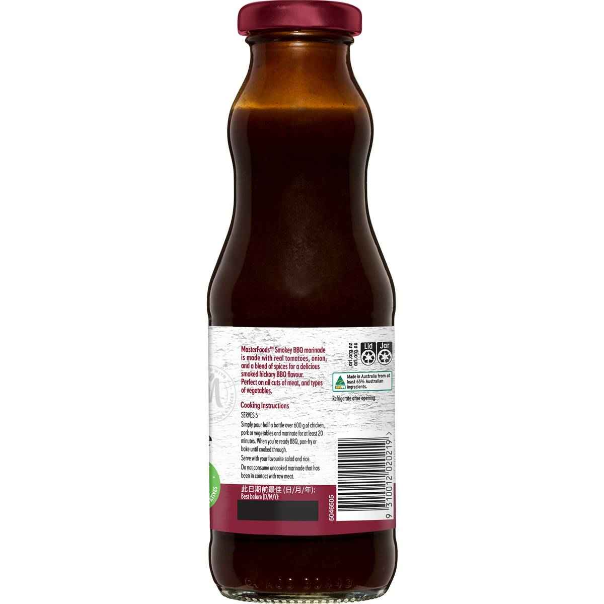 MasterFoods Smokey BBQ Marinade 375g