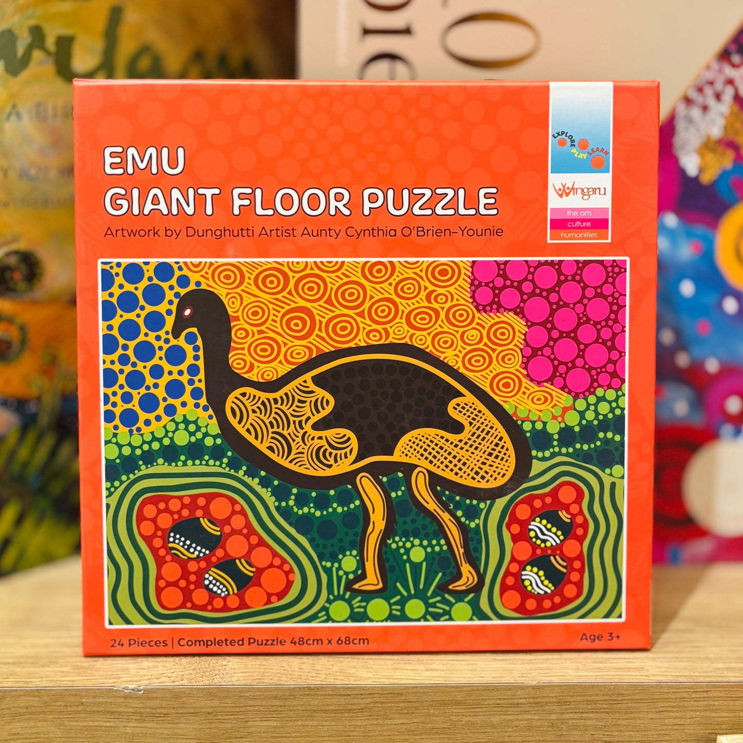 Emu Giant Floor Jigsaw Puzzle by Wingaru First Nations Resources Indigenous Art School Range 3yrs+