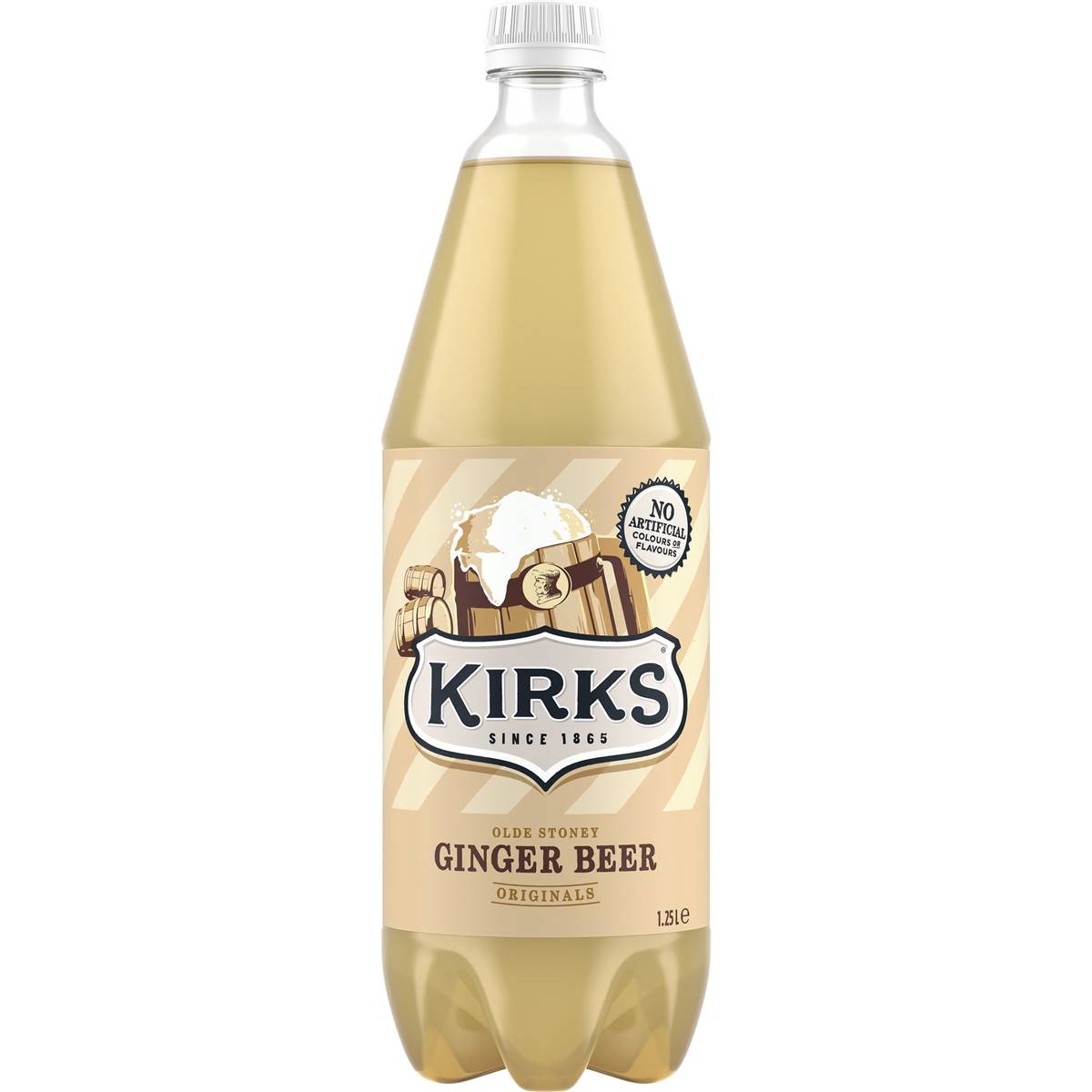 Kirks Ginger Beer Soft Drink Bottle 1.25l