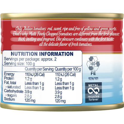 Mutti Polpa Chopped Tomato 210g