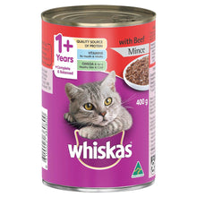 Whiskas Adult 1+ Years Wet Cat Food with Beef Mince Can 400g