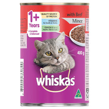 Whiskas Adult 1+ Years Wet Cat Food with Beef Mince Can 400g