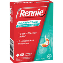 Rennie Antacid Chewable Tablets Spearmint Flavour 48 pack