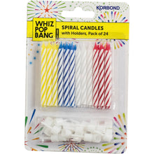 Korbond Basic Spiral Candle With Holder 24 Pack
