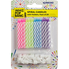 Korbond Basic Spiral Candle With Holder 24 Pack