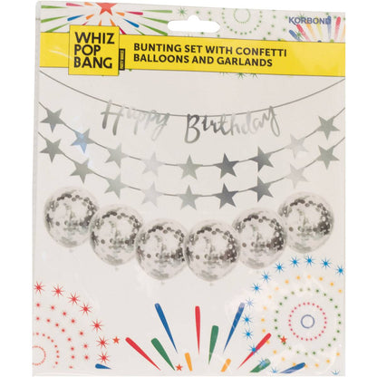 Korbond Bunting Set With Confetti Balloons & Garlands 100g