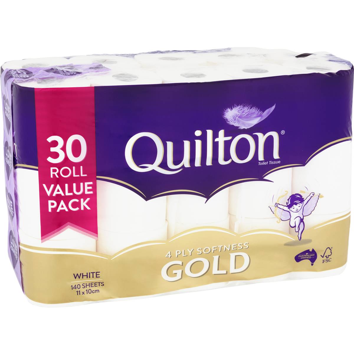 Quilton Gold 4 Ply Toilet Tissue Tissue 30 Pack