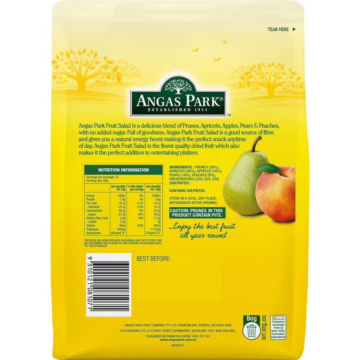 Angas Park Fruit Mix Salad 500g