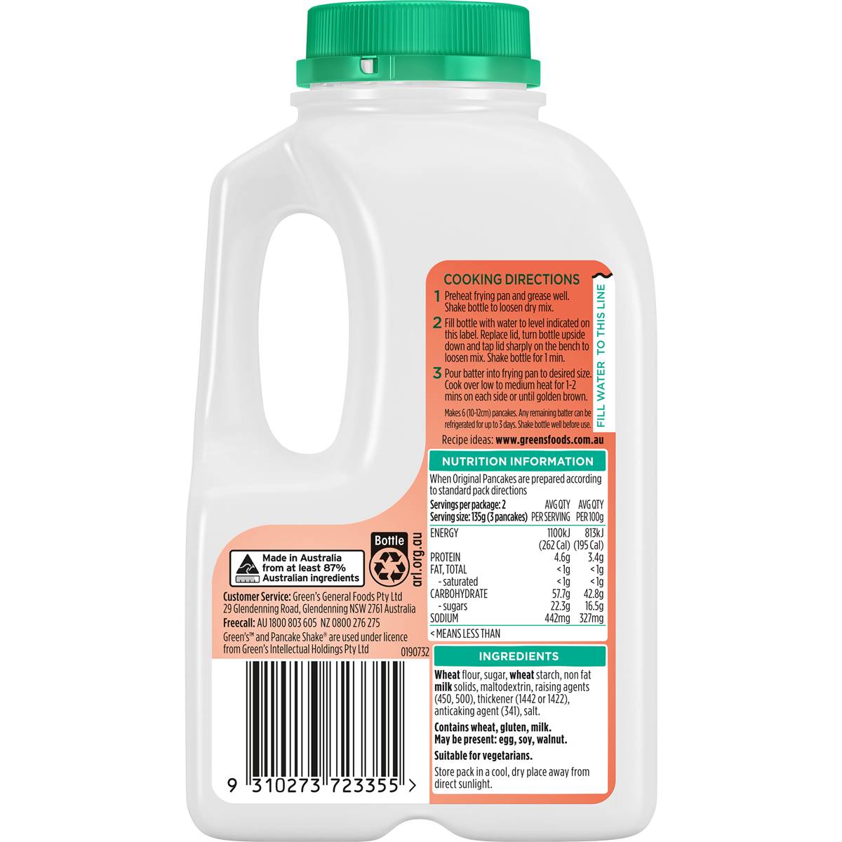 Green's Pancake Mix Original Shake 200g