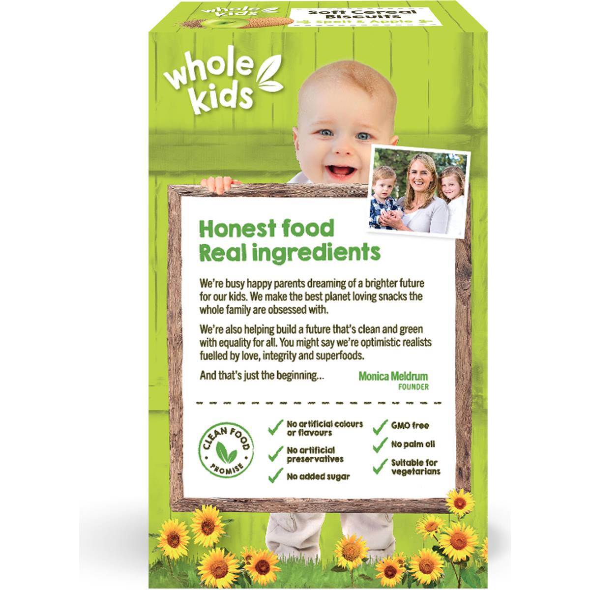 Whole Kids Organic Soft Cereal Biscuits- Spelt & Apple 120g
