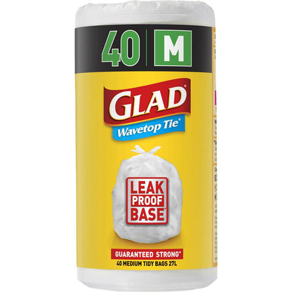 Glad Kitchen Tidy Bag Wavetop Medium 40 Pack