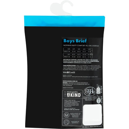 Bonds Boys Briefs Size 4-6 Or 6-8 Assorted 4 Pack