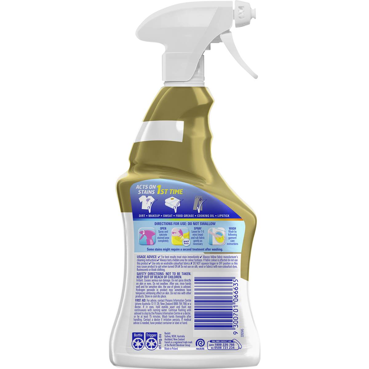 Vanish Gold Pro White Stain Remover Spray 450ml