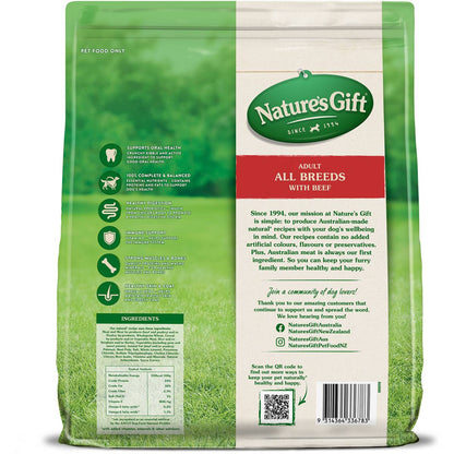 Nature's Gift Adult Dry Dog Food With Beef 6kg
