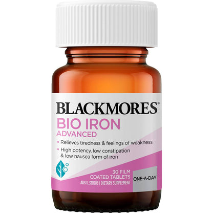 Blackmores Bio Iron Advanced Energy Support Tablets 30 Pack