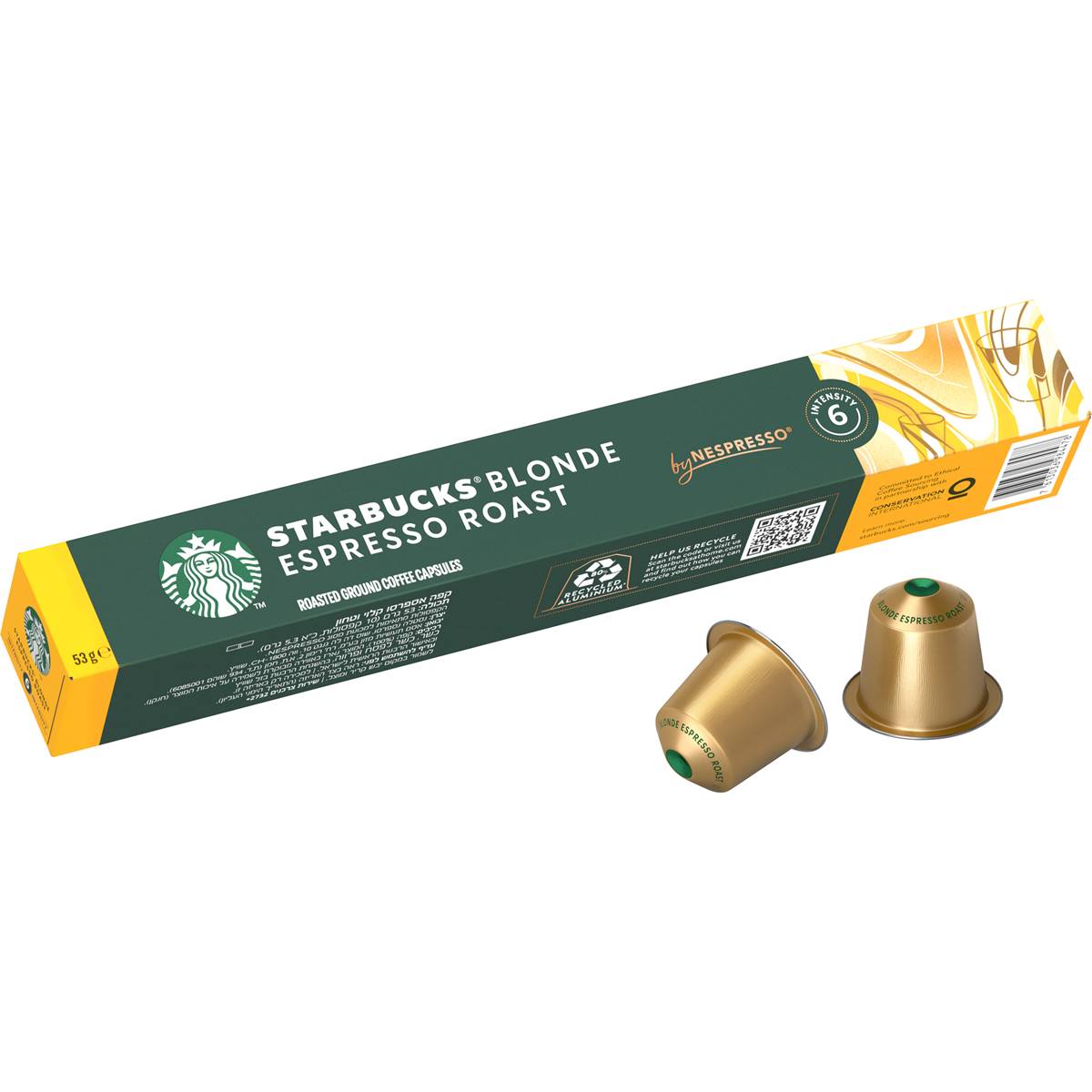 Starbucks by Nespresso Blonde Espresso Roast Coffee Pods 10 Pack