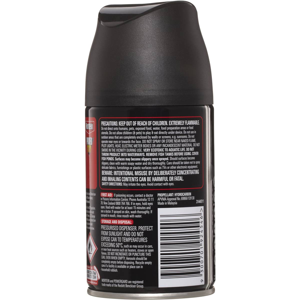 Mortein Powergard Odourless Multi Insect Automatic Spray Refill 154g