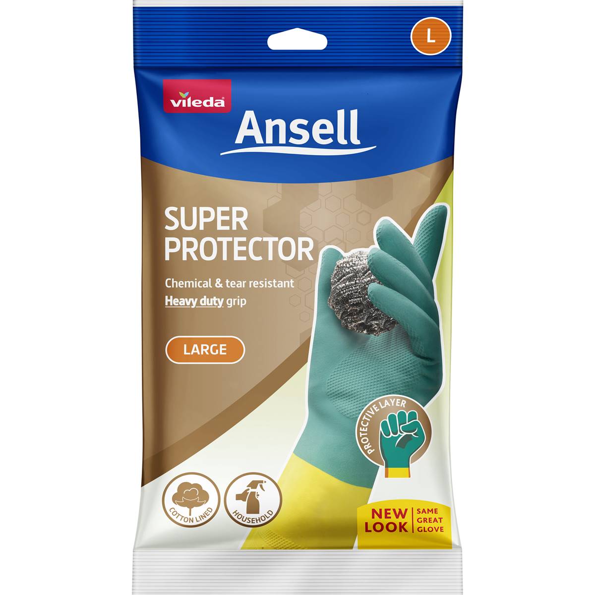 Vileda Ansell Super Protector Gloves Large Pair Each