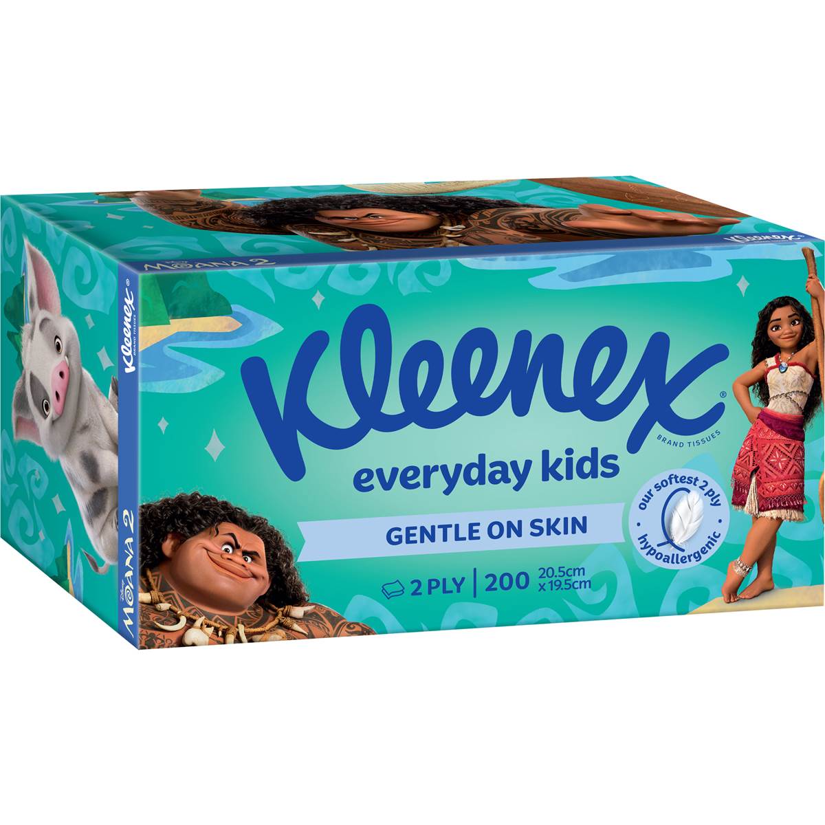 Kleenex Everyday Kids 2 Ply Facial Tissues 200 Pack