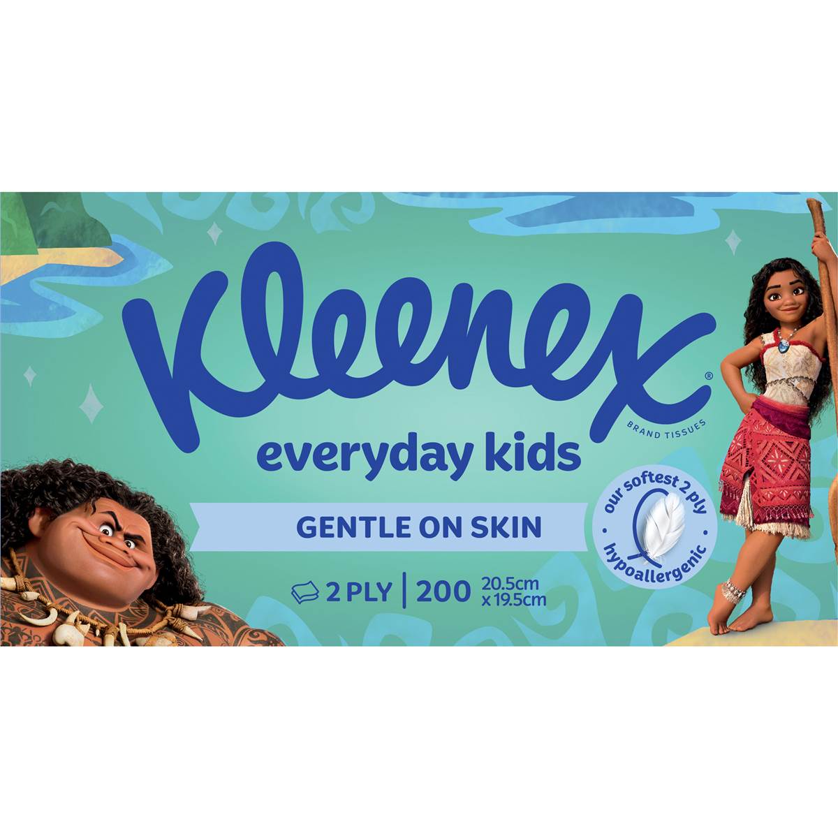 Kleenex Everyday Kids 2 Ply Facial Tissues 200 Pack