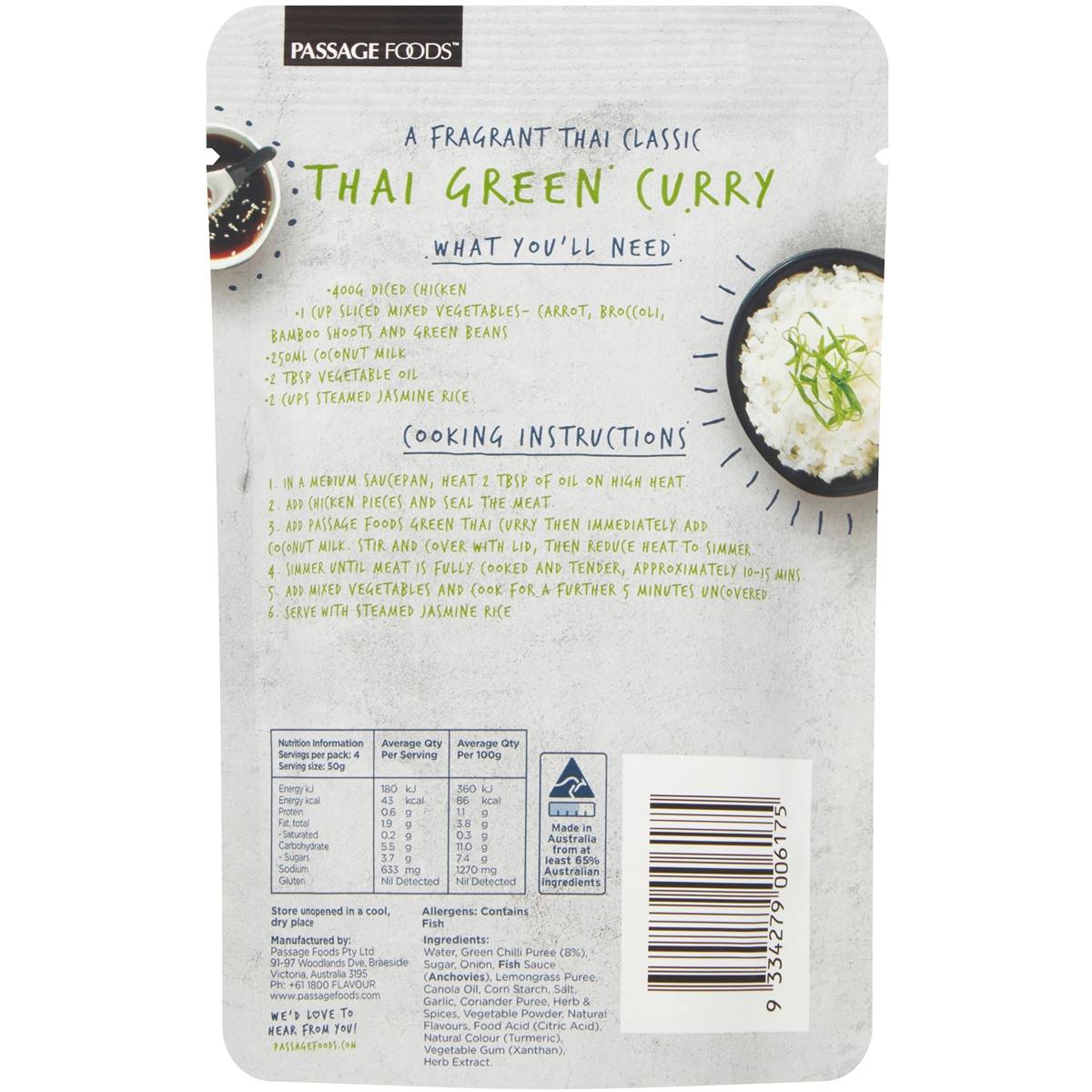 Passage To Asia Green Thai Sauce 200G