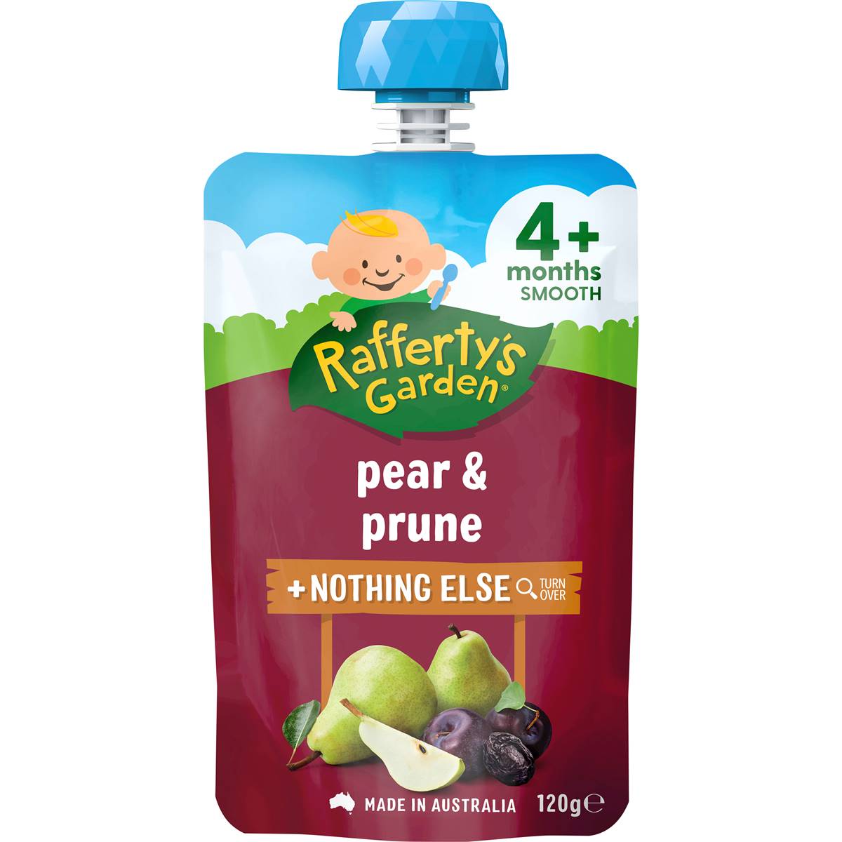 Rafferty's Garden Baby Food Pouch Pear & Prune & Nothing Else 4+ Months 120g