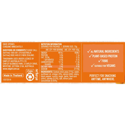 Edgell Snack Time Chickpeas Salad Topper With Zesty Vinaigrette 70g