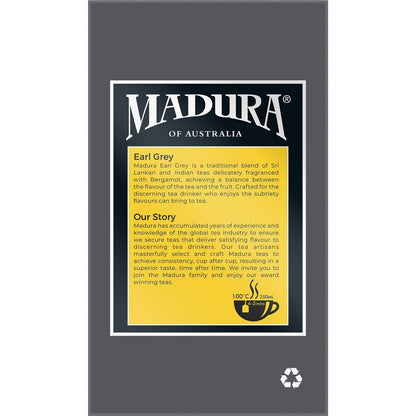 Madura Earl Grey Tea Bags 50 Pack 100g