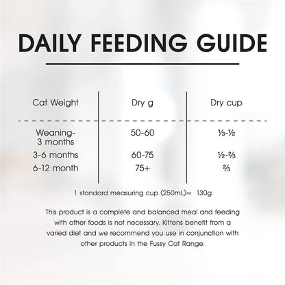 Fussy Cat Grain Free Kitten Dry Cat Food Chicken With Vegetables 450g