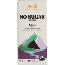 Pico No Sugar Added Dark Chocolate Bar Mint 80g