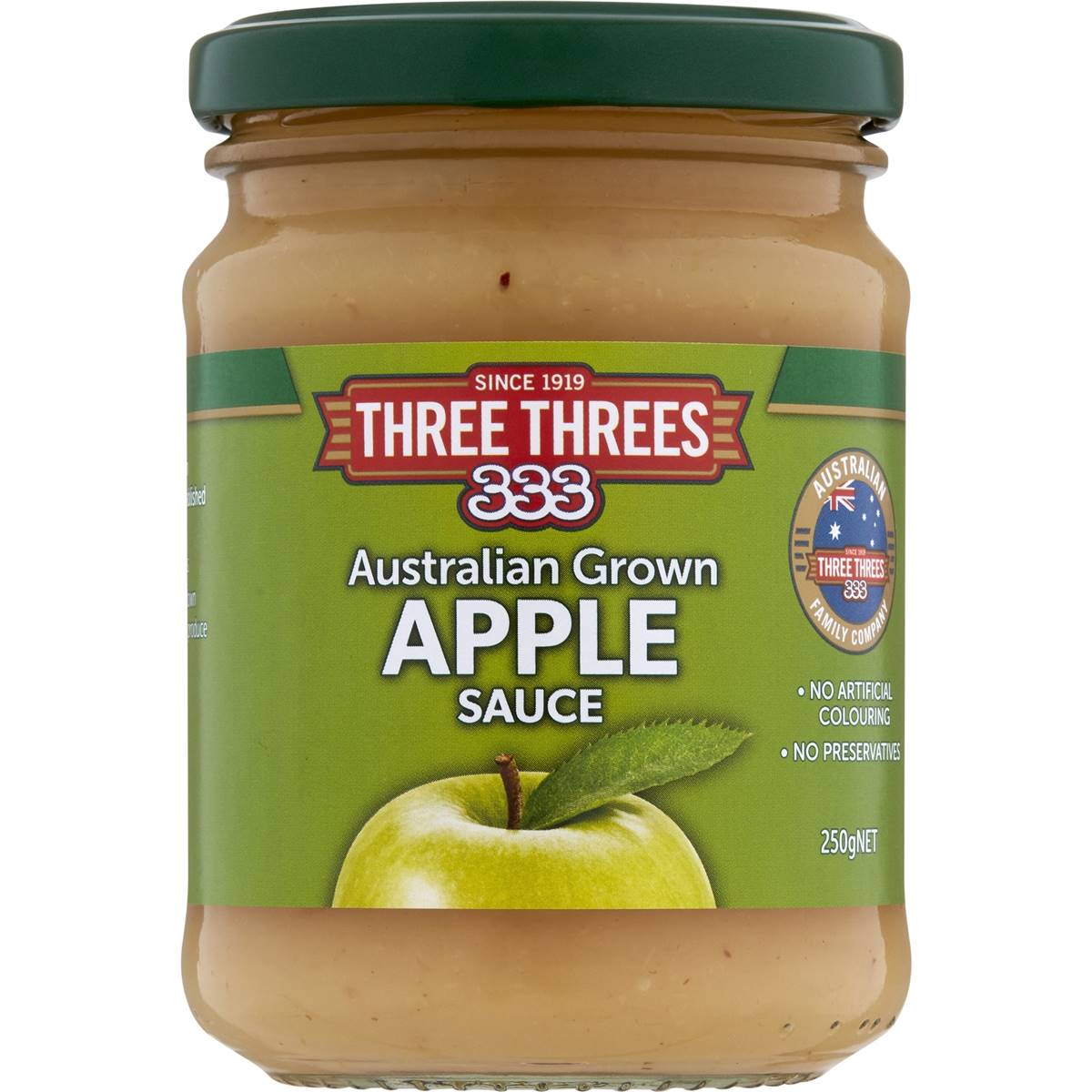 Three Threes Australian Apple Sauce 250g