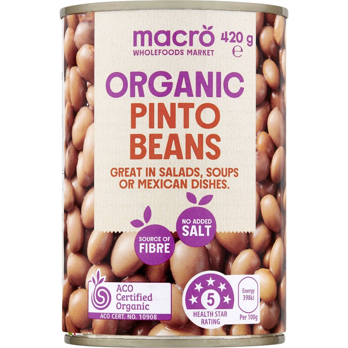 Macro Organic Pinto Beans 420g