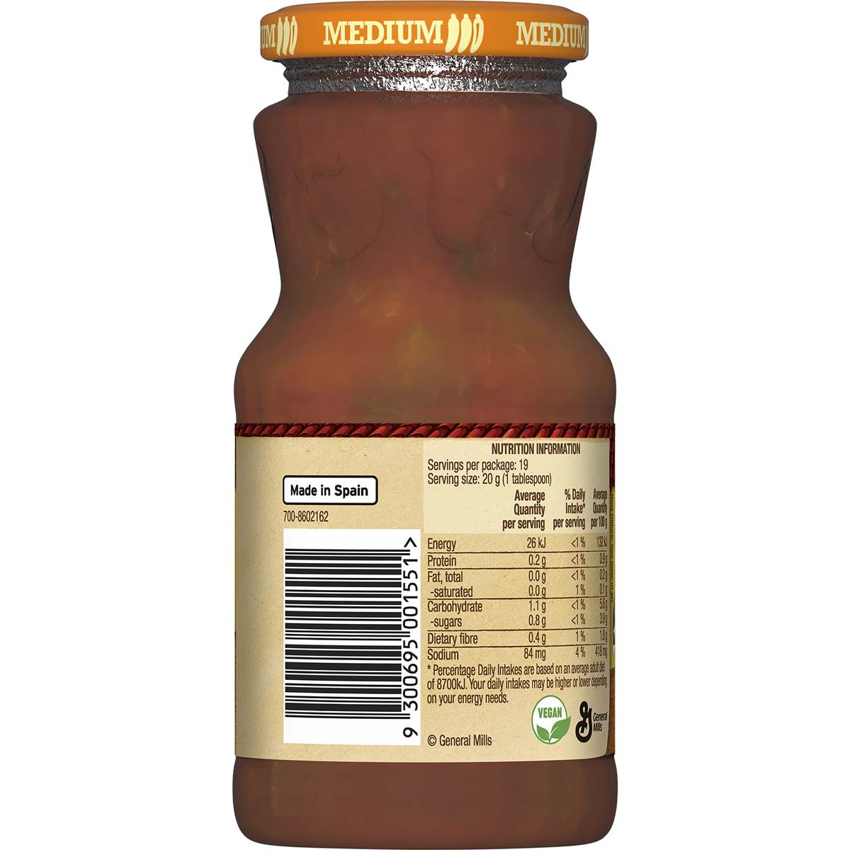 Old El Paso Thick 'N Chunky Salsa Medium 375g