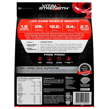 Vital Strength Whey Protein Powder Vanilla Low Carb 750g