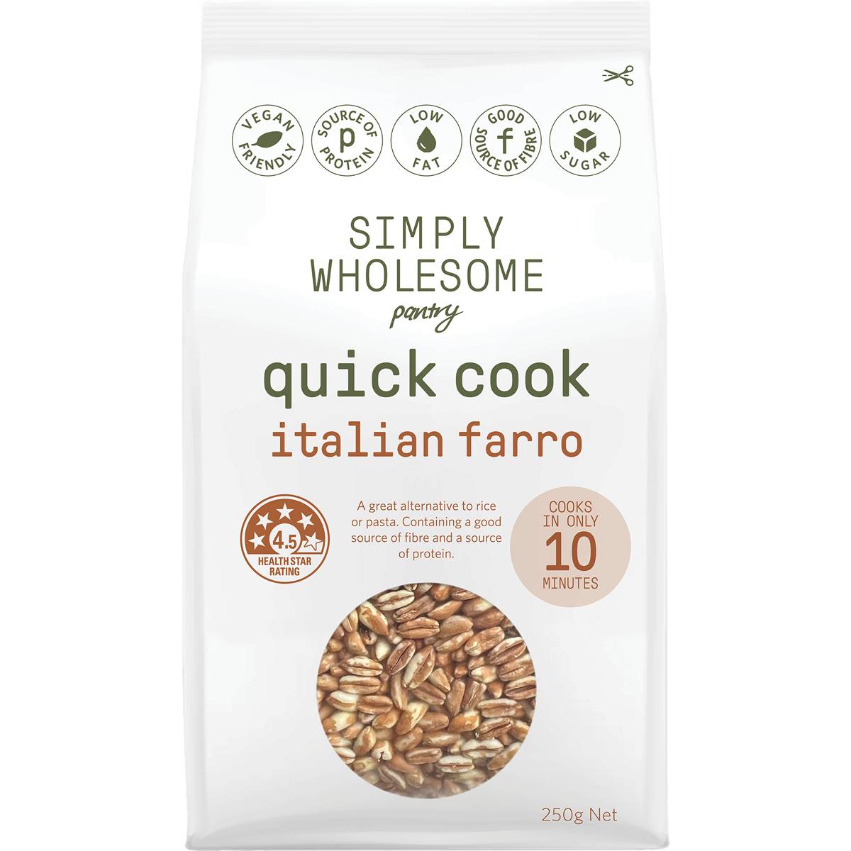 Simply Wholesome Pantry Quick Cook Italian Farro 250g