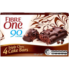 Fibre One 90 Calorie Triple Choc Cake Bars 25g x 4 pack