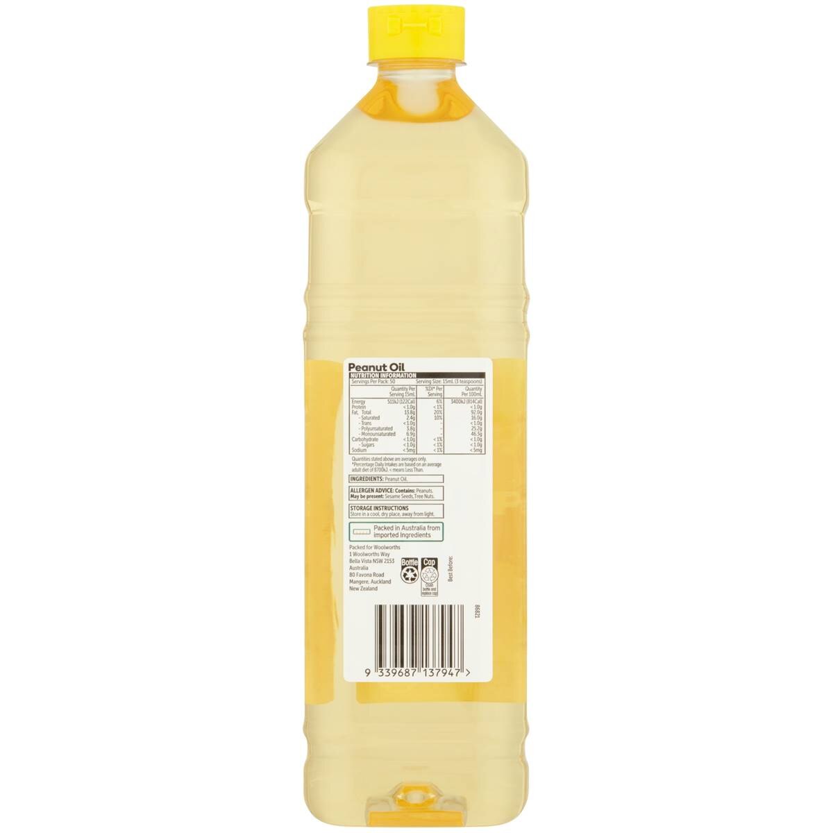 Woolworths Peanut Oil 750ml